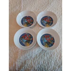 Megazord Power Rangers Cereal Bowl Melmac Melamine Vintage Set Of Four EUC